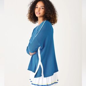 New Mersea Catalina crewneck traveler French blue oversized one size sweater